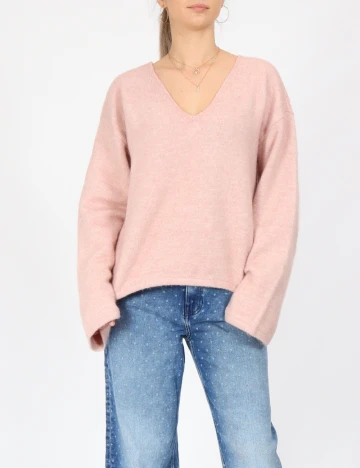 Pulover Vero Moda, roz pudra