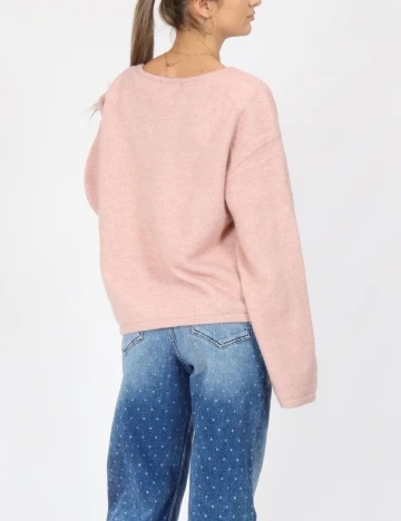 Pulover Vero Moda, roz pudra