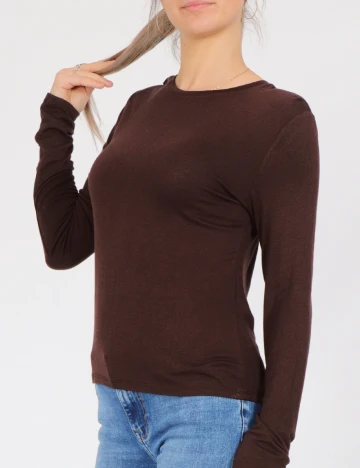 Bluza Only, maro inchis