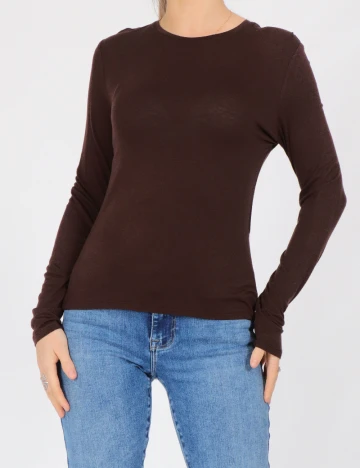 Bluza Only, maro inchis