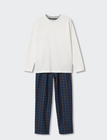 
						Pijama Mango Kids, alb/albastru