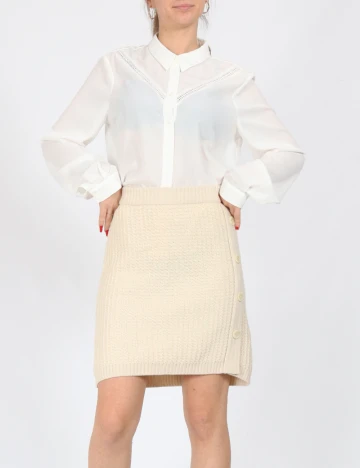 Fusta Vero Moda, ecru