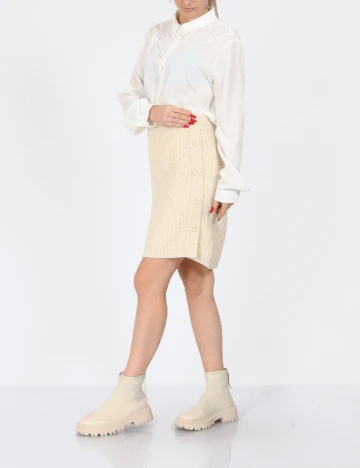 Fusta Vero Moda, ecru
