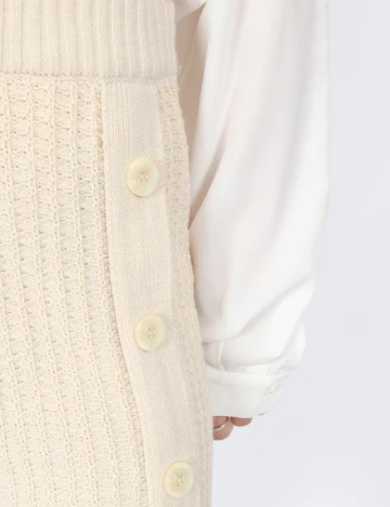Fusta Vero Moda, ecru