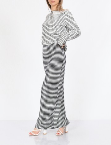 Fusta Vero Moda, alb/albastru