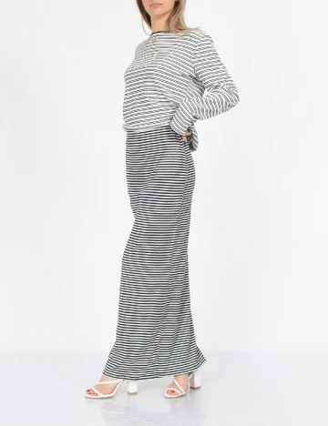 Fusta Vero Moda, alb/albastru