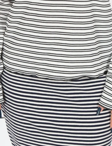 Fusta Vero Moda, alb/albastru