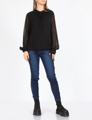 Bluza Pieces, negru