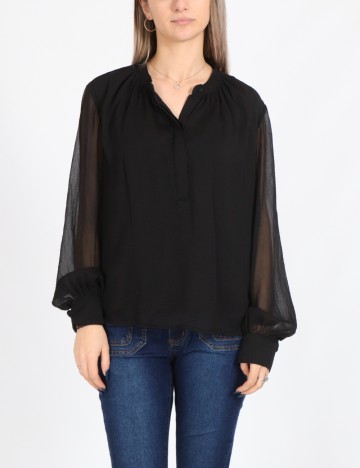 Bluza Pieces, negru
