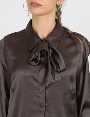 Camasa Pieces, gri inchis