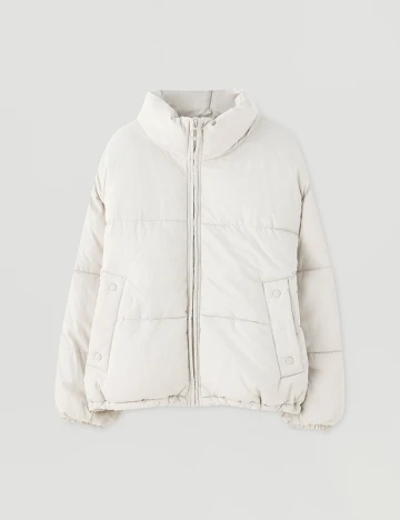 Geaca Pull&Bear, ecru, M