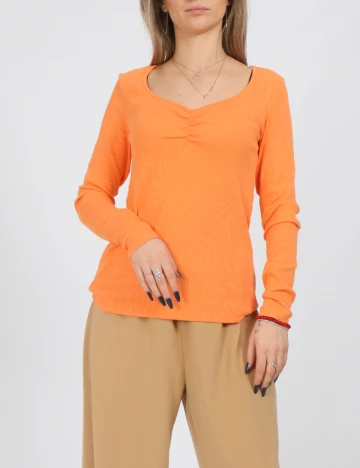 Bluza Pieces, portocaliu Portocaliu