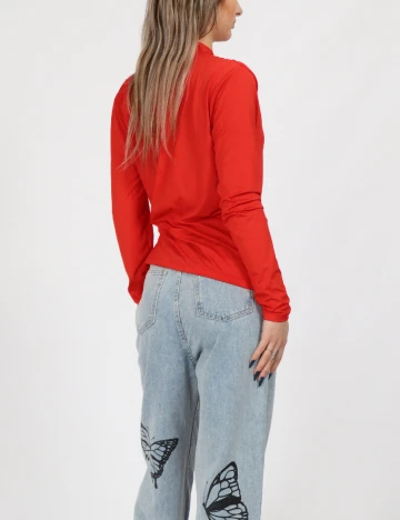 Bluza Pieces, rosu