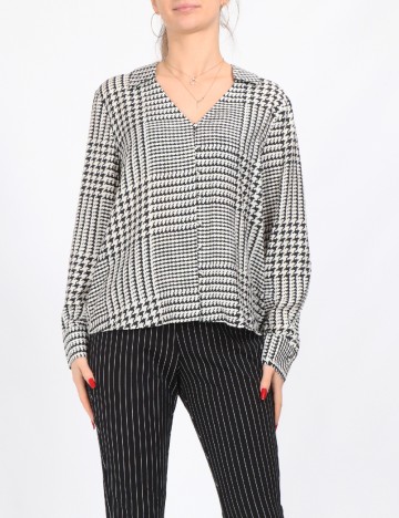 
						Camasa Jacqueline de Yong, alb/negru