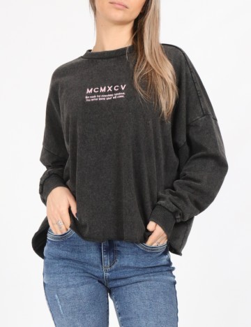 
						Bluza Oversize Only, gri inchis