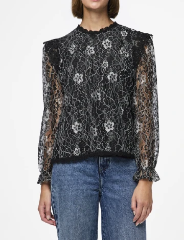 Bluza Pieces, negru