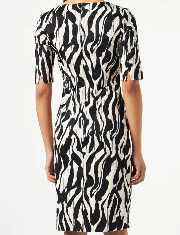 Rochie scurta Comma, alb/negru Negru