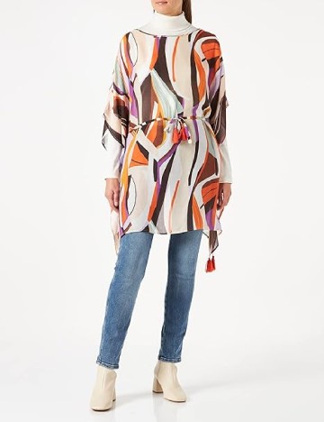 
						Poncho Comma, mix culori