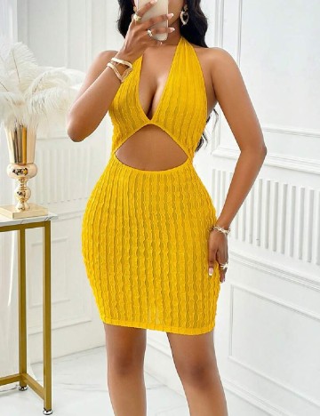 Rochie scurta SHEIN, galben