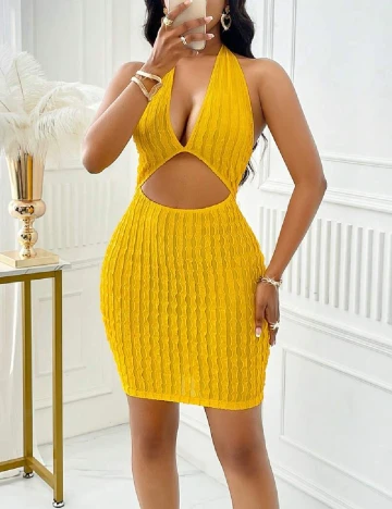 Rochie scurta SHEIN, galben
