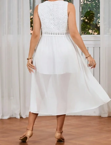 Rochie medie SHEIN CURVE, alb
