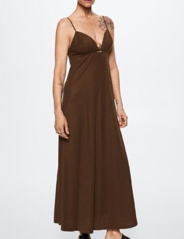 
						Rochie lunga Mango, maro