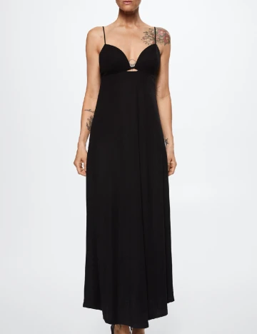 Rochie lunga Mango, negru Negru