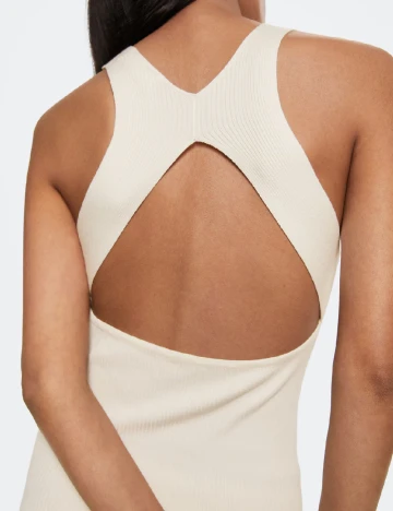 Rochie scurta Mango, crem Crem