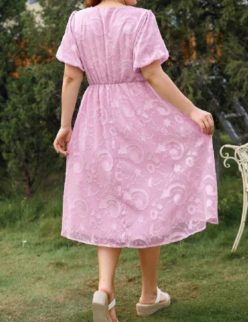 Rochie medie SHEIN CURVE, roz pudra Roz