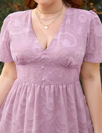 Rochie medie SHEIN CURVE, roz pudra Roz