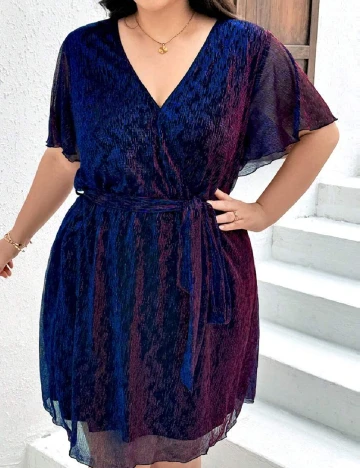 Rochie scurta SHEIN CURVE, albastru Albastru