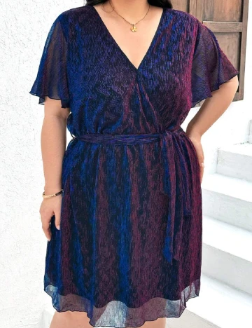 Rochie scurta SHEIN CURVE, albastru Albastru