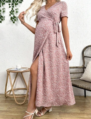 Rochie lunga SHEIN Maternity, floral print Floral print