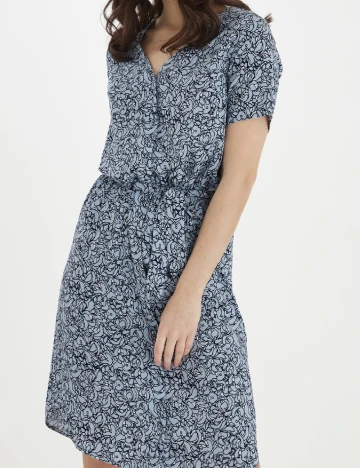 Rochie scurta Fransa, albastru Albastru