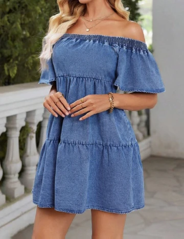 Rochie scurta SHEIN, albastru Albastru