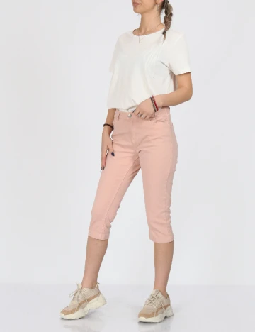 Pantaloni trei sferturi b.young, roz