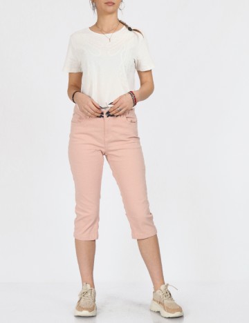 Pantaloni trei sferturi b.young, roz