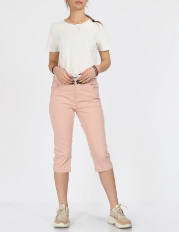 Pantaloni trei sferturi b.young, roz