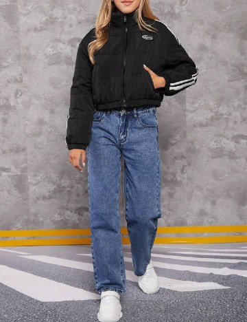 
						Geaca Shein Kids, negru