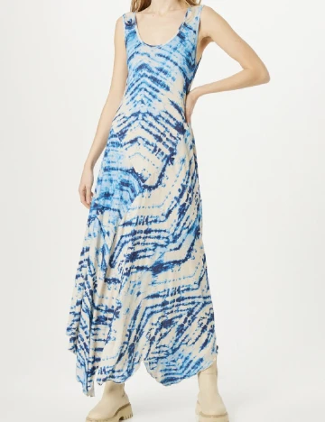 Rochie lunga Cream, albastru Albastru