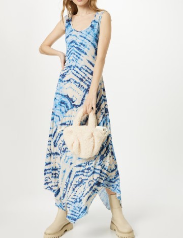 Rochie lunga Cream, albastru