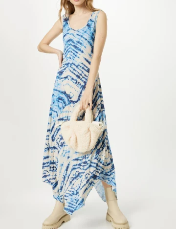 Rochie lunga Cream, albastru Albastru