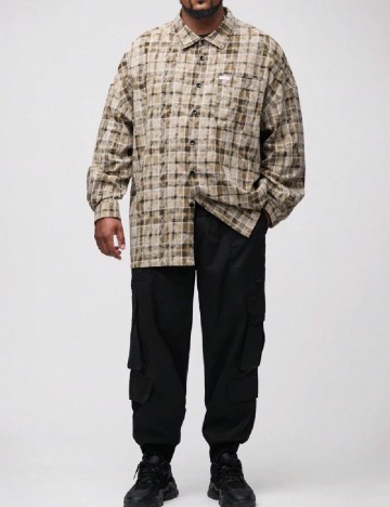 
						Camasa Oversize SHEIN Plus Size Men, mix culori
