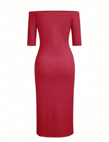 Rochie medie SHEIN, rosu