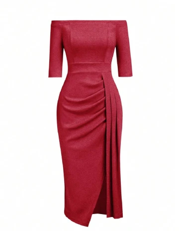 Rochie medie SHEIN, rosu