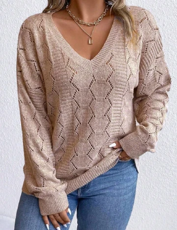 Pulover SHEIN CURVE, bej