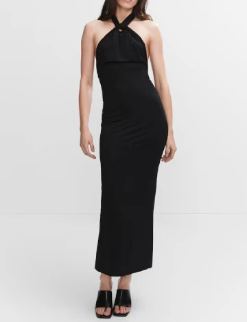 Rochie lunga Mango, negru Negru