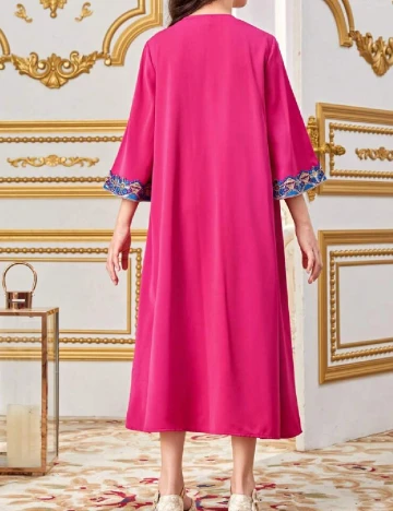 Set Cardigan si rochie Shein Kids, roz/albastru
