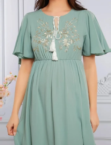 Rochie lunga SHEIN Maternity, verde