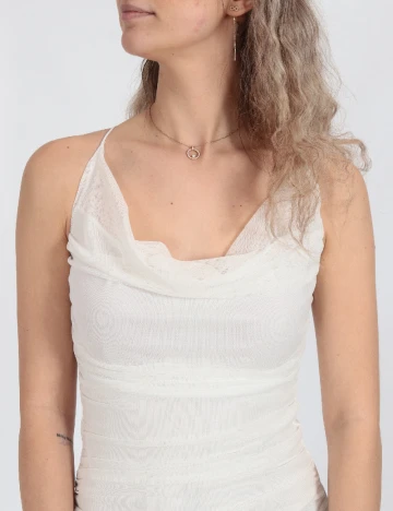 Rochie medie Boohoo, alb Alb